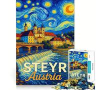 Puzzle da 1000 pezzi in stile Van Gogh di Steyr, Austria, per ragazzi, ideale per stimolare la mente e il tempo libero, con bordi precisi e un regalo pensato con cura 50x75cm