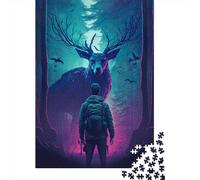 Puzzle da 1000 pezzi "Incontro magico" per adulti, puzzle di carta regalo di Halloween per adolescenti, regali unici per la casa e regali 1000 pezzi (38x26 cm)