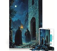 Puzzle da 1000 pezzi "Incontro misterioso di notte" per adolescenti, ideale per migliorare la memoria, rilassante e divertente, con un design elegante da assemblare (50x75cm)