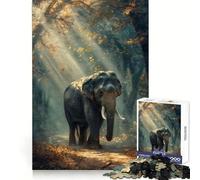Puzzle da 1000 pezzi "Incontro nella giungla illuminata dal sole" per adolescenti, gioco cognitivo, divertimento lento, bordo premium, scegli il desiderio di Babbo Natale 50x75cm