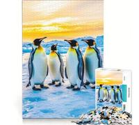 Puzzle da 1000 pezzi "Incredibili curiosità sui pinguini", gioco interattivo per allenare mente e mani, con pezzi a incastro di forma casuale 38x26cm