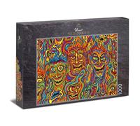 Puzzle da 1000 pezzi Inferno - Frammenti del diavolo infuocato da una treccia bizzarra - Un puzzle è diventato incubo - caos visivo per puzzle motivati - Qualità Made in Germany