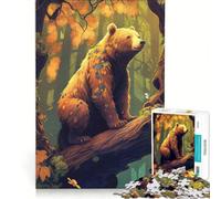 Puzzle da 1000 pezzi "Into The Wild BearKing", Gioco Impossibile, Attività Divertenti da Fare a Casa, Collezione d'Artisti, Belle Arti 38x52cm