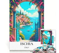 Puzzle da 1000 pezzi Ischia Italia Porte Aperte, Gioco Rilassante, Interazione Genitore-Figlio, Regalo per Amici e Familiari 38x52cm