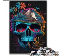 Puzzle da 1000 pezzi "Isola del Teschio" in legno, perfetto per decorare la casa o l'ufficio, ideale come regalo di Natale 50x75cm, decorazione artistica fai da te, perfetto regalo di compleanno