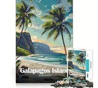 Puzzle da 1000 pezzi "Isola delle Galapagos,Ecuador" con taglio senza soluzione di continuità Gioco stimolante per la mente,rilassante e divertente,ideale come regalo di compleanno o per hobby 38x26cm