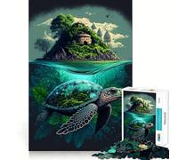 Puzzle da 1000 pezzi Isola delle Tartarughe, taglio premium, gioco per lo sviluppo della mente, divertimento e pace, regalo di compleanno (38x52cm)