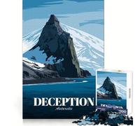 Puzzle da 1000 pezzi "Isola dell'inganno",poster di viaggio sull'Antartide,taglio preciso,divertente sfida per la mente,gioco per il tempo libero,regalo artistico di Natale (38x26cm)