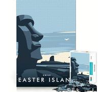 Puzzle da 1000 pezzi Isola di Pasqua Moai,gioco a incastro,attività stimolante per la mente,gioco rilassante,divertente,regalo di compleanno,hobby (38x52cm)