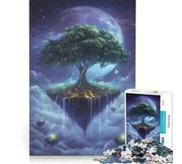 Puzzle da 1000 pezzi "Isola galleggiante - Albero della vita", gioco rilassante, interazione genitore-figlio, regalo per amici e familiari 50x75cm