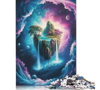 Puzzle da 1000 pezzi "Isola galleggiante nello spazio" per adulti, difficoltà: giocattoli educativi, giochi, decorazioni per la famiglia (75x50 cm)
