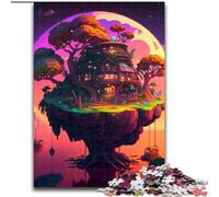 Puzzle da 1000 pezzi "Isola nel lago", puzzle in legno per adulti, dimensioni 50x75cm, regalo perfetto per l'arredamento della casa e per il divertimento delle feste.