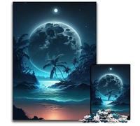 Puzzle da 1000 pezzi "Isola nel mare" per adulti, puzzle in legno, attività per famiglie, rompicapo, decorazioni per la casa, regalo di Natale, 50x75CM/19,68x29,52 pollici