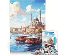 Puzzle da 1000 pezzi ISTANBUL, dipinto ad olio, giocattolo decorativo da parete, divertente antistress, gioco stimolante, regalo 38x26cm