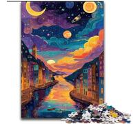 Puzzle da 1000 pezzi "Italia sotto il cielo notturno" per adulti e adolescenti, giocattoli per l'intrattenimento della famiglia, ideale come regalo per tutta la famiglia (26x38cm)