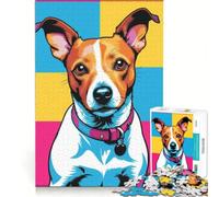 Puzzle da 1000 pezzi Jack Russell Terrier, Gioco Impossibile, Attività Divertenti da Fare a Casa, Collezione d'Artisti, Belle Arti 38x26cm