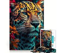 Puzzle da 1000 pezzi Jaguaro Arancione Primo Piano per Adulti, Gioco di Sfida Mentale, Divertimento da Coppia, Taglio Di Qualità, (38x52cm)