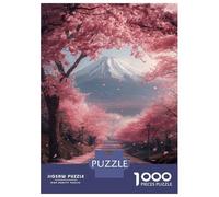 Puzzle Da 1000 Pezzi - Japan Road And Sakura Tree Puzzle Gioco Rompicapo Decorazione Da Parete Offerta Come Regalo Per Tutta La Famiglia 70x50cm/1000pcs