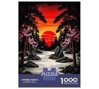 Puzzle Da 1000 Pezzi Japanese Zen Garden Sunset Puzzle Per Adulti Gioco Rompicapo Vacanza A Casa Ammazzare Il Tempo Offerta Come Regalo Per Tutta La Famiglia 38x26cm/1000pcs