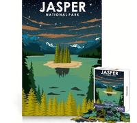 Puzzle da 1000 pezzi "Jasper National Park Night" per adulti e ragazzi,ideale per il benessere mentale,il relax e la concentrazione,perfetto per un regalo speciale (38x26cm)