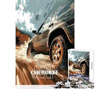 Puzzle da 1000 pezzi Jeep Cherokee fuoristrada giocattoli antistress regalo per compleanni gioco educativo con poster abbinato e foglio di quiz dimensioni 38x26cm