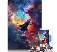 Puzzle da 1000 pezzi "Jigsaw Rockets in The Universe" per adolescenti con pezzi completamente interconnessi e di forma casuale per ragazzi dai 14 anni in su 38x26cm.