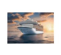 Puzzle da 1000 pezzi Jkiegoq nave da crociera sul mare stampato educativo intellettuale puzzle in legno, divertente puzzle, gioco antistress