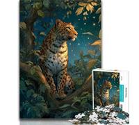 Puzzle da 1000 pezzi "Jungle Leopard" per adulti e adolescenti, giochi divertenti Ogni pezzo è unico Gioco stimolante e divertente per tutta la famiglia (75x50cm)
