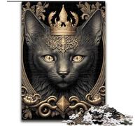 Puzzle da 1000 pezzi King Cat Golden Art Deco in cartone, dimensioni 26x38cm, attività educativa per il miglioramento delle abilità cognitive.