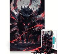 Puzzle da 1000 pezzi Kitsune nero,gioco di precisione,divertente e creativo,gioco rilassante,regalo di Natale per la tranquillità 50x75cm