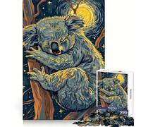 Puzzle da 1000 pezzi "Koala addormentato nella notte stellata" per ragazzi, gioco di logica, leggero e rilassante, taglio preciso, regalo classico 38x26cm
