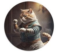 Puzzle da 1000 pezzi "Kung Fu Cat" per adulti, attività di unione familiare, regalo per la casa, gioco di ruolo per famiglie (67,5x67,5cm)