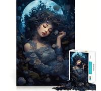 Puzzle da 1000 pezzi "La Bella Addormentata al Chiaro di Luna" per Adolescenti, Gioco di Mente, Antistress, Taglio Preciso, Regalo Artistico 50x75cm