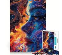 Puzzle da 1000 pezzi "La bellezza della dea cosmica",decorazione elegante,attività stimolante per la mente,momento di relax,regalo di Natale divertente (38x52cm)