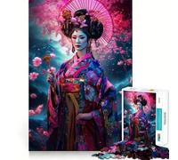 Puzzle da 1000 pezzi "La bellezza della geisha",gioco di precisione,stimolante per la mente,gioco rilassante,regalo di compleanno (50x75cm)