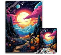 Puzzle da 1000 pezzi La bellezza psichedelica colorata del giardino celeste Puzzle per adulti Ideale per gli innamorati Perfetto regalo di Natale Capodanno San Valentino 1000 pezzi (75x50cm)