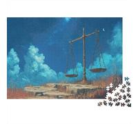 Puzzle da 1000 pezzi "La Bilancia della Giustizia nel Cielo" per adulti dai 12 anni in su. Gioco educativo. Bellissima decorazione. Sfida di alta difficoltà. Compleanno per uomini e donne. 70x50 cm.