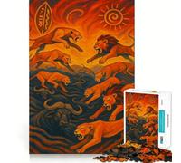 Puzzle da 1000 pezzi "La caccia alle ombre" per ragazzi, stimola la memoria, rilassante e divertente, con un design accattivante e una piacevole sorpresa 38x26cm