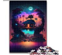 Puzzle da 1000 pezzi "La capanna sull'isola" per adulti, regalo perfetto da 1000 pezzi per l'arredamento della casa, divertimento in famiglia, età 14+ (dimensioni 26x38cm)