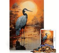Puzzle da 1000 pezzi "La cicogna marabù" per adolescenti, gioco intelligente e rilassante, con schema di assemblaggio e lista dei desideri di Babbo Natale 50x75cm