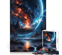 Puzzle da 1000 pezzi "La collisione di due mondi" per adulti, gioco di logica e intrattenimento rilassante, opera d'arte di alta qualità 50x75cm