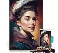 Puzzle da 1000 pezzi "La donna pittrice" per adolescenti, gioco di logica e abilità, antistress, taglio preciso, regalo perfetto 50x75cm