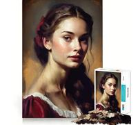 Puzzle da 1000 pezzi La donna pittrice per adolescenti, stimola la memoria, rilassa, con bordi precisi, 50x75cm
