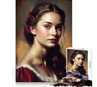 Puzzle da 1000 pezzi La donna pittrice per adolescenti, stimola la memoria, rilassa, con bordi precisi, 50x75cm