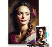 Puzzle da 1000 pezzi "La donna pittrice" per adulti, ideale per stimolare la memoria e creare momenti di relax, con un motivo a tema "Lista dei desideri di Babbo Natale" 38x52cm