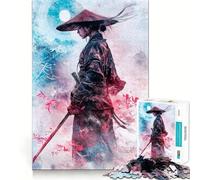 Puzzle da 1000 pezzi "La donna samurai nel vento" per adulti, ideale per migliorare la memoria, alleviare lo stress e creare un'attività rilassante, perfetto come regalo di Natale (38x26cm)