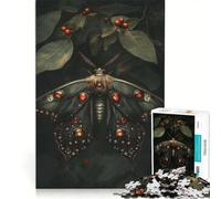 Puzzle da 1000 pezzi "La falena gioiello della foresta incantata" gioco rilassante attività intellettuale decompressiva collezione d'artista belle arti 50x75cm