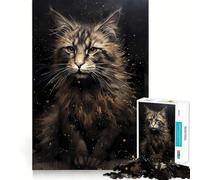 Puzzle da 1000 pezzi "La favola del gatto della foresta norvegese" per ragazzi, gioco di logica e abilità, morbido, rilassante, taglio preciso, regalo prezioso (50x75cm)