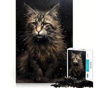 Puzzle da 1000 pezzi "La favola del gatto della foresta norvegese" per ragazzi gioco di puzzle che stimola l'intelletto divertimento per tutta la famiglia taglio di qualità regalo elegante (38x26cm)