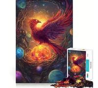 Puzzle da 1000 pezzi "La Fenice che risorge dal Nido Cosmico" per adulti Un gioco divertente e stimolante da giocare insieme Taglio preciso Espositore per opere d'arte (50x75cm)